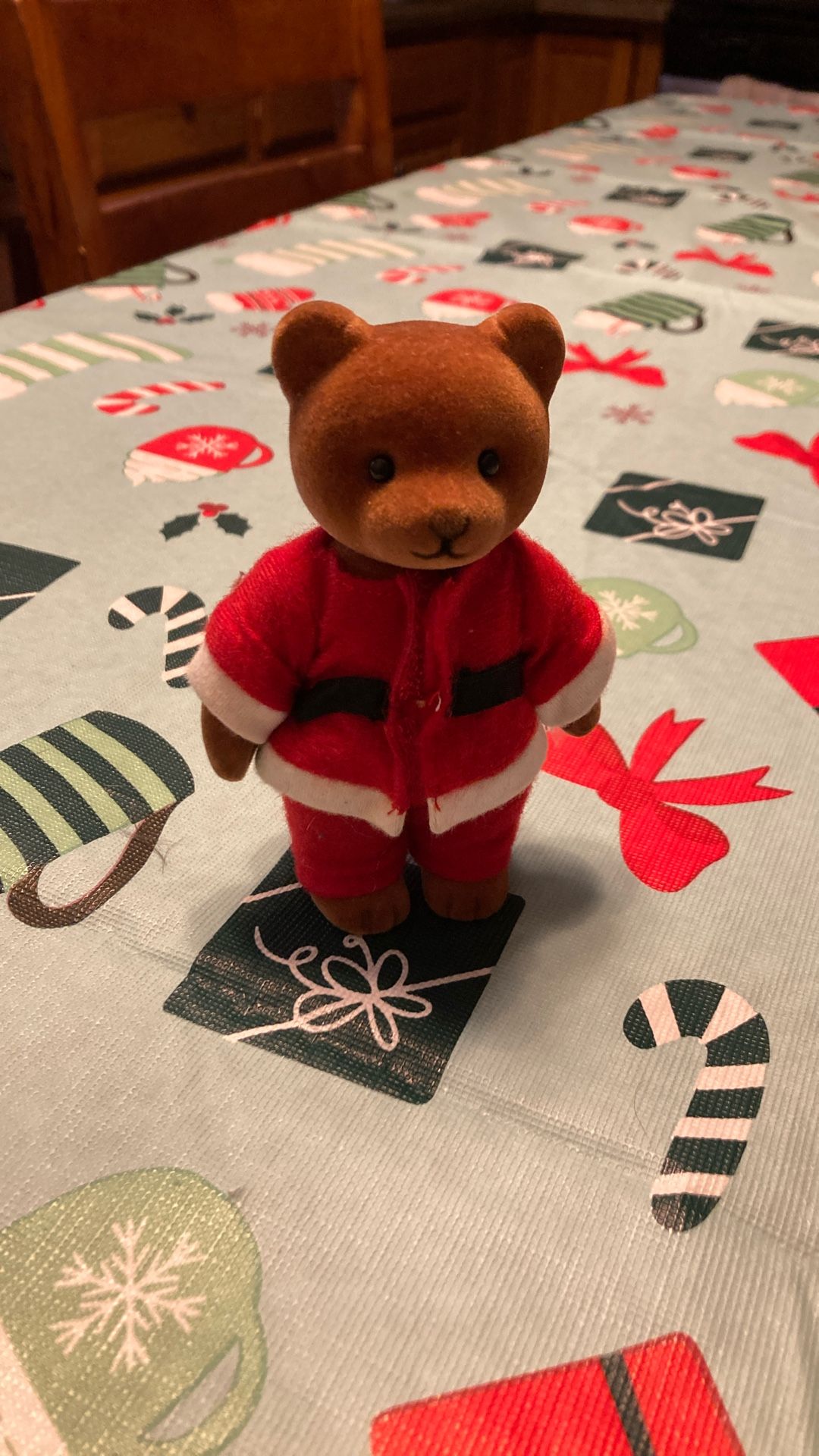 Vintage Slyvanian Families Calico Critter Christmas Santa Bear