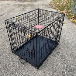 Double Door 24” Small Folding Wire Dog Crate / Pet Crate 