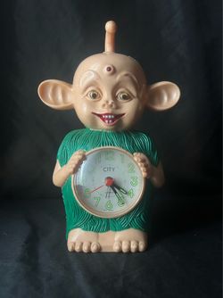 VTG Rare Archie McPhee “Bibo” God Monster Clock