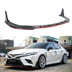 Front Bumper Spoiler Compatible with Toyota Camry SE XSE TRD Hybrid 2018-2024, Red Line Air Dam Yofer Style V2, Lower Chin Guard Kit