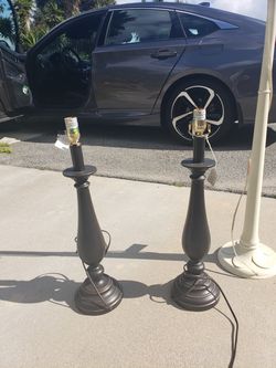 Dark black, brown lamps