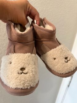 Toddler Bear Booties Sherpa Ankle Boots