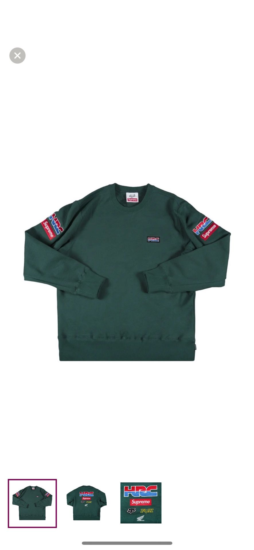 Supreme x Honda Fox Racing Crewneck