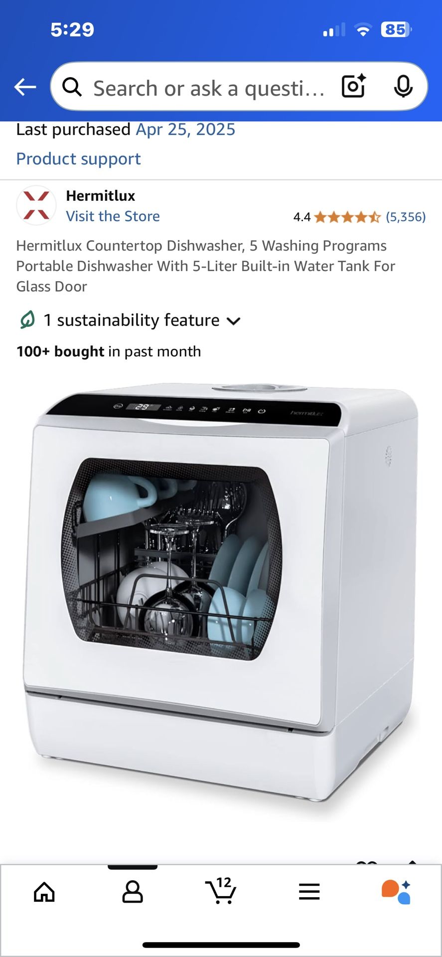 Hermitlux Countertop Dishwasher