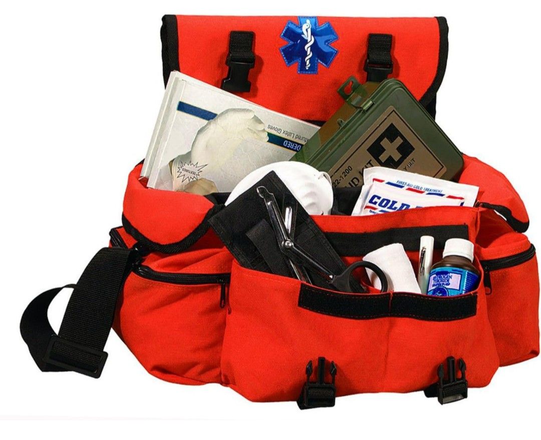 Ultimate Arms Gear Deluxe Heavy Duty Bright High Visibility Orange EMS/EMT Emergency Medical Paramedic Rescue Supplies Gear First Aid Pack