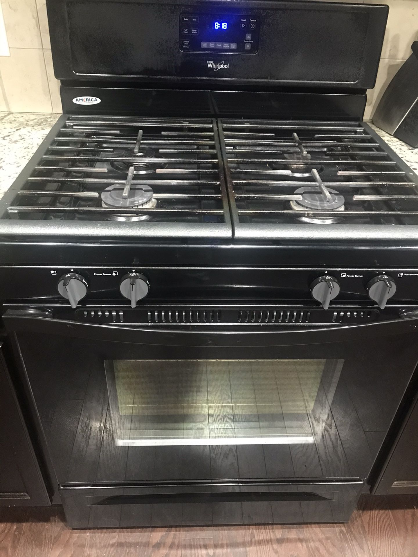 Black Gently Used Gas Stove