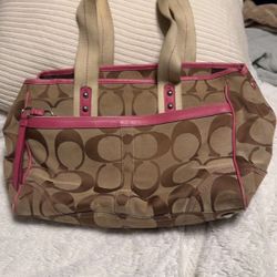 Pink Coach Signature Purse