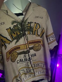 AMIRI Arts District Palm Tree Hawaiian Shirt 🌴