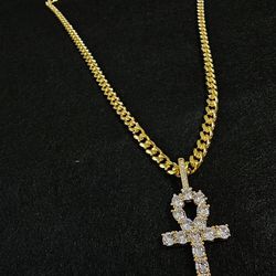 I Deliver I Ship 14k Gold Plated Chain And Pendant