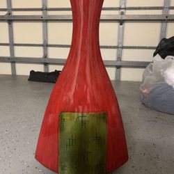 Wood Asian Vase