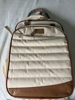 Gold Beige Brown CUTE Travel Backpack Make Up