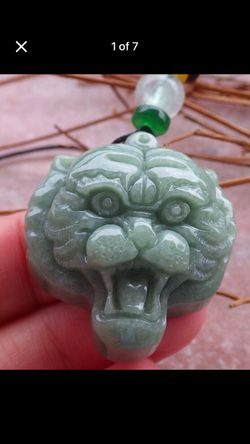 Certificate Jadeite Jewelry jade Jadeite Jade Myanmar Burma Hand Carved Pendant Green Tiger head
