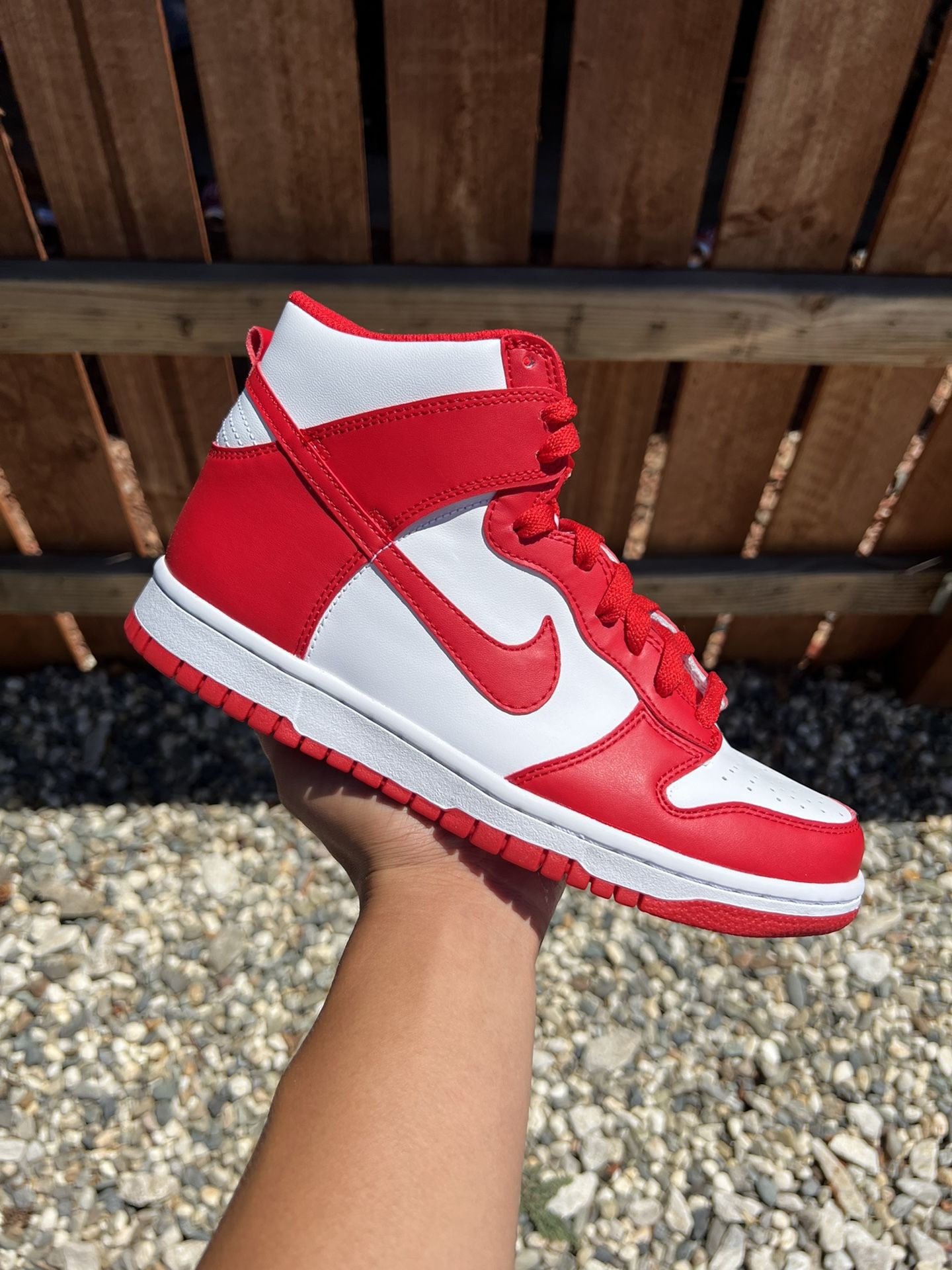 nike dunk high championship red