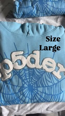 Sp5der Sky Blue Hoodie