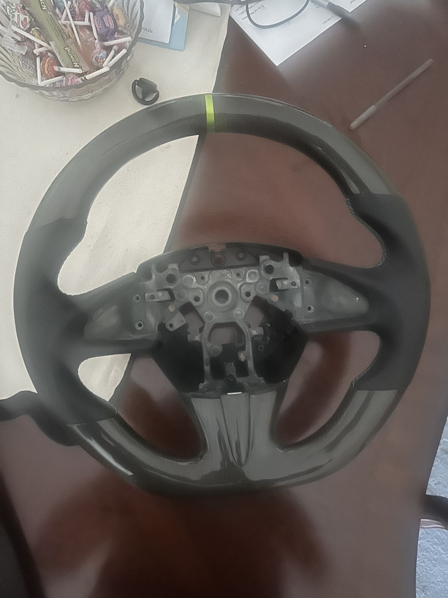 Today’s price only! Not holding FCFS Used 2014-2016 Infiniti Q50 carbon Fiber Steering Wheel no air bag great condition 