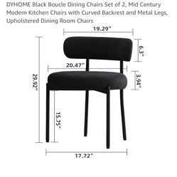 Black dining chairs 