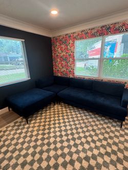 West elm couch with ottoman (3 - piece set)
