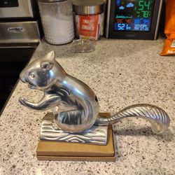 Vintage Cast Aluminum Squirrel Nutcracker