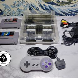 Transparent Super Nintendo Console Bundle