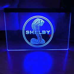 SHELBY LED NEON BLUE LIGHT SIGN 8x12
