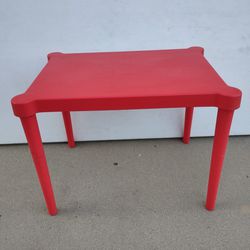 Kids Small Red Plastic Table 