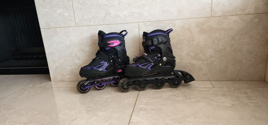 2pm Sports Kids adjustable flashing inline skates all wheels light up