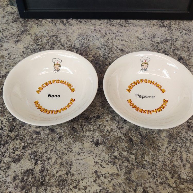 TWO Campbell's Soup Alphabet Soup Bowls