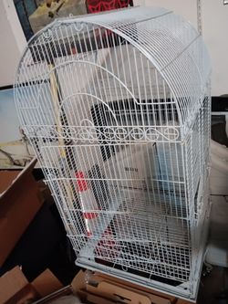 Big White Bird Cage Like New!