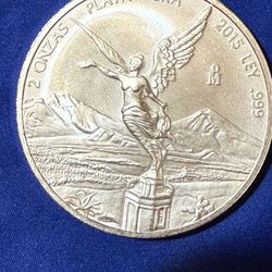 2015 2oz MEXICO LIBERTAD SILVER COIN 
