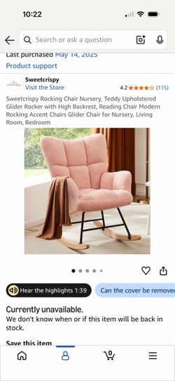 Pink rocking chair