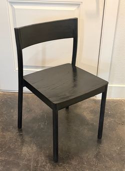 West Elm Berkshire Dining Chair - Black Solid Wood Accent / Desk Chair