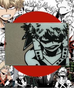 Bakugo Glass Painting