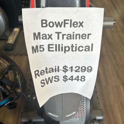 Bow flex Max Trainer M5 Elliptical 