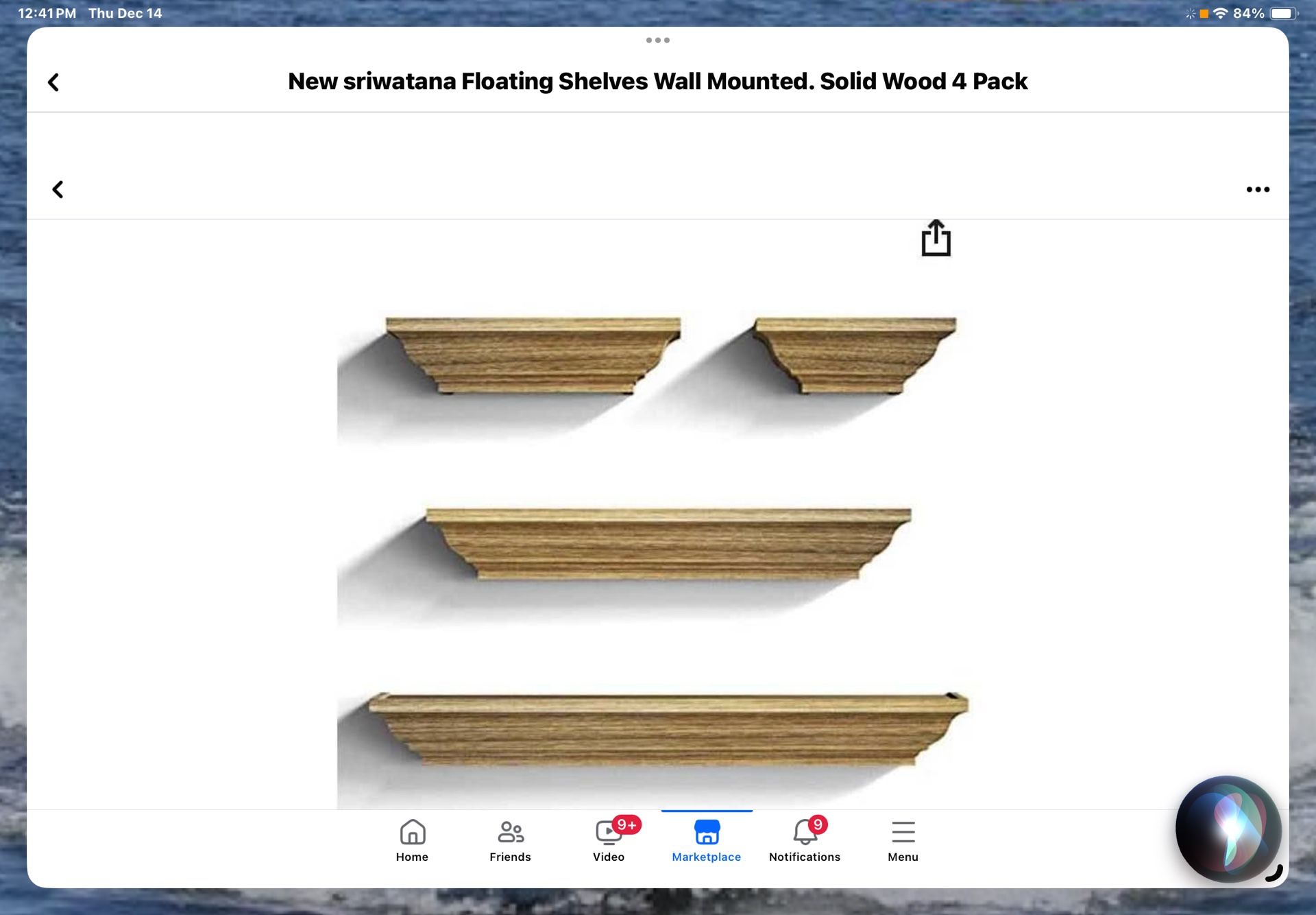 Floating ShelvesWall Mounted Solid Wood 4 To A Set