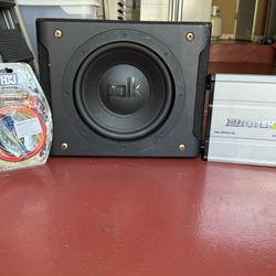 Polk 12” Subwoofer + 2500W Amp + Brand New Amp Kit