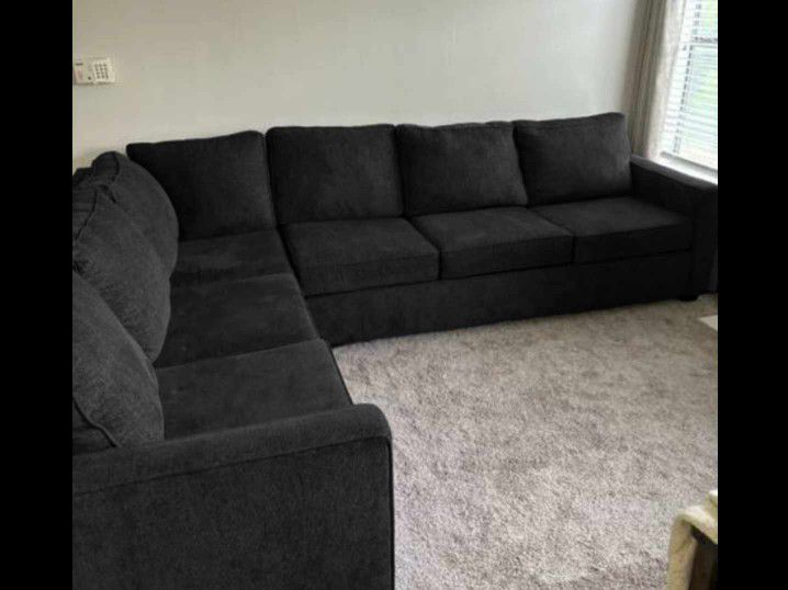 Gray Sectional Couch With Chaise Delivery Availabile 