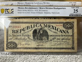 Mexico-Revolutionary 50 Centavos