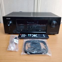 Denon Bluetooth AVR S530BT Receiver Home Theater AM FM Antennas Remote Control 24 Hour Test Period