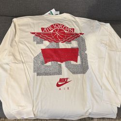 Levi's® x Nike Jordan Long Sleeve Tee IN HAND NOW READY TO SHIP OR PICK-UP color: White Size: XL