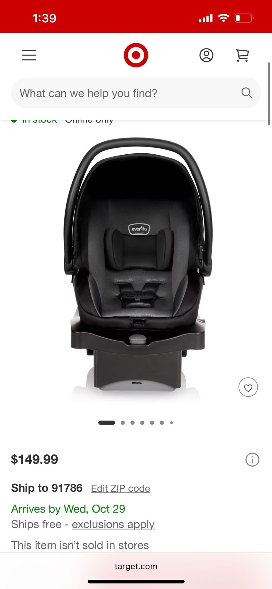 Evenflo Infant Car seat