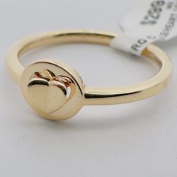 10k Gold Circle Heart Ring