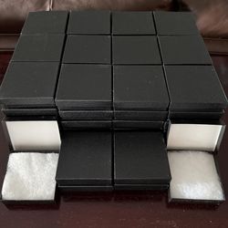 Black Jewelry Boxes 66 Count - New Unused - Necklace and Bangle Size