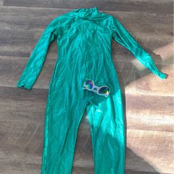 Metallic Green Bodysuit Alien Costume