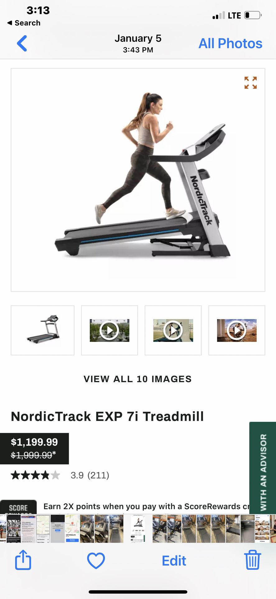 Nordictrack 7i Treadmill