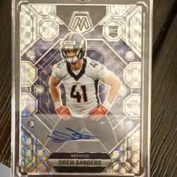 2023 Panini Mosaic Rookie Autographs Mosaic Drew Sanders #318