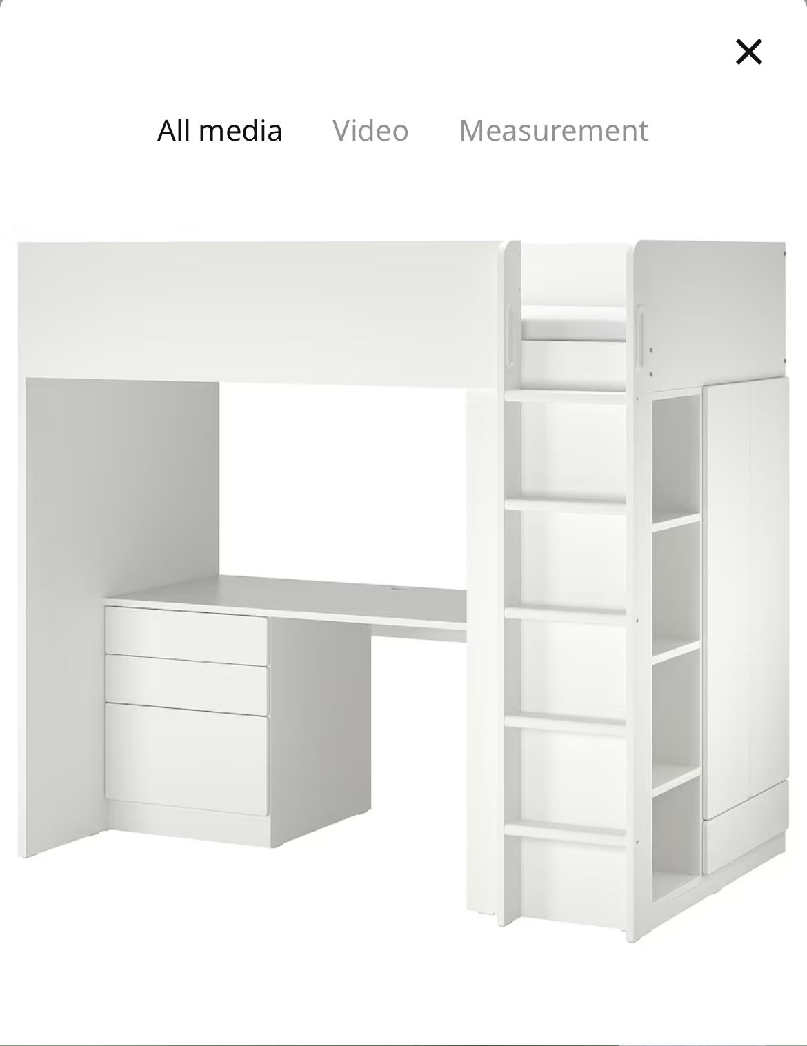 Bunk Bed with Desk - Ikea Smastad