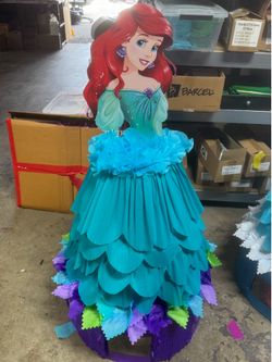 Ariel little mermaid blue dress style pastel piñata