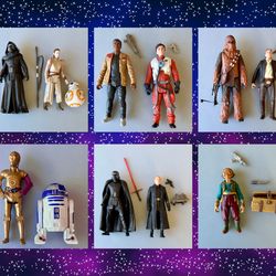 Huge Lot of Loose Star Wars Figs w Accessories 3.75 TFA TLJ Rogue One