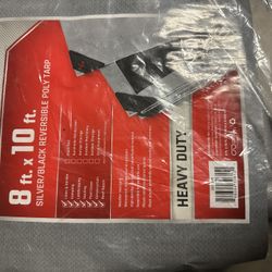     8x10 Heavy Duty Poly Tarp – Silver/Black (New)
