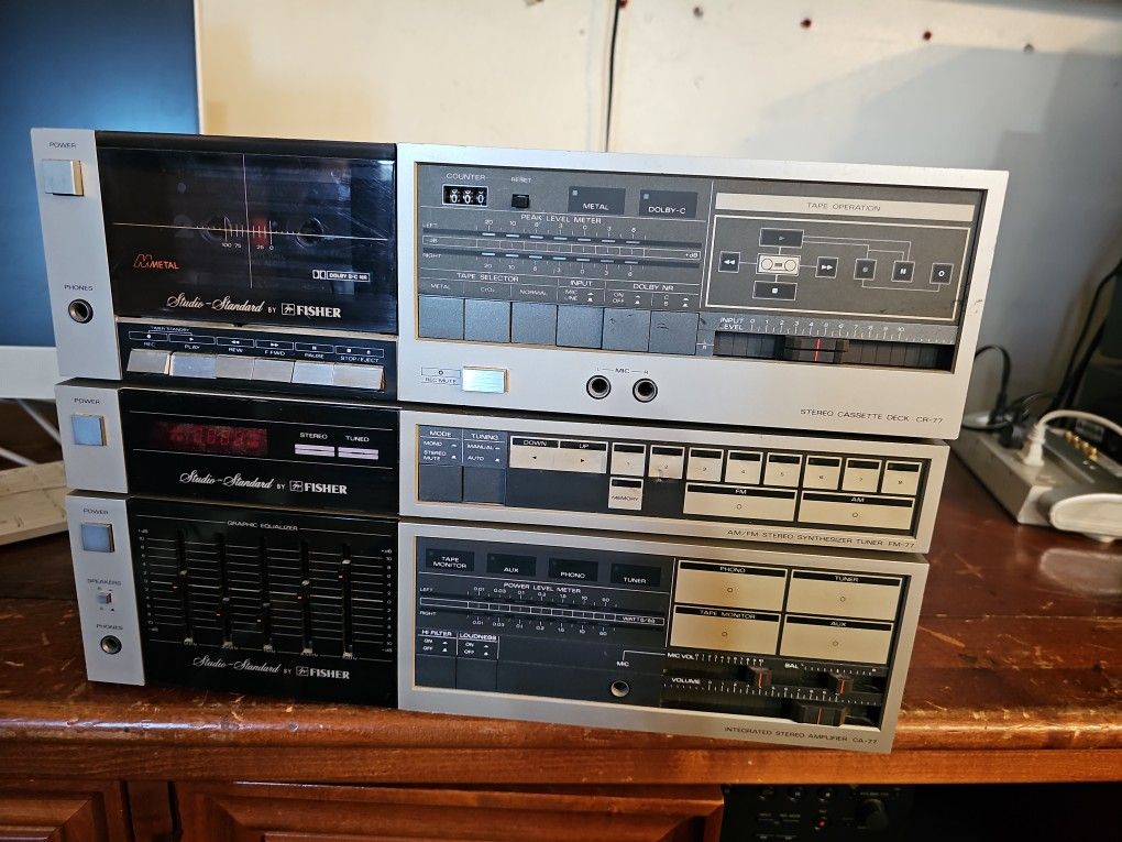 Vintage Fisher Stereo System  For Parts Or Repair 